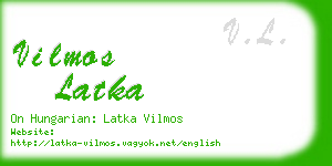 vilmos latka business card